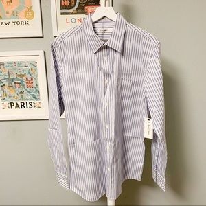 NWT Calvin Klein Blue Strip Shirt, L